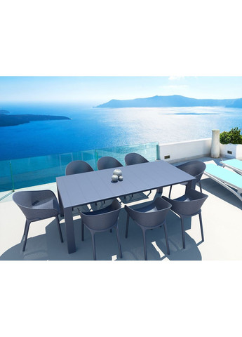 Стіл садовий Vegas 180-220 Темно-сірий Siesta (372178358)