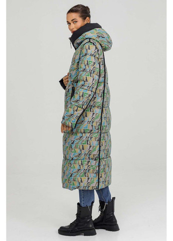 Оливкова зимня пуховик-ковдра зимовий двосторонній куртка-ковдра Lora Duvetti