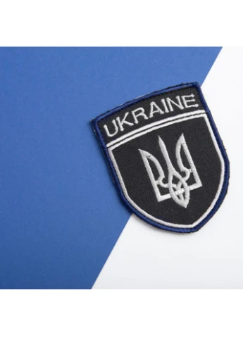 Шеврон нашивка на липучке Трезубец Украины UKRAINE, вышитый патч 7х9 см (800029883) TM IDEIA (394556356)