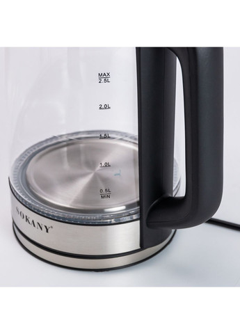Чайник електричний SK-09013 2.5 літра прозорий Sokany (370974530)