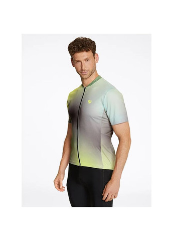 Комбінована футболка чоловіча nelete сірий-зелений Ziener