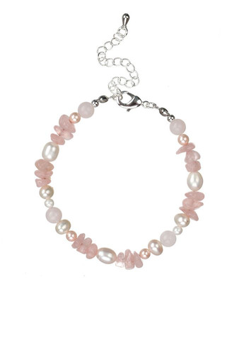 Браслет з рожевого кварцу та перлин 5299 LeBijou (367579914)
