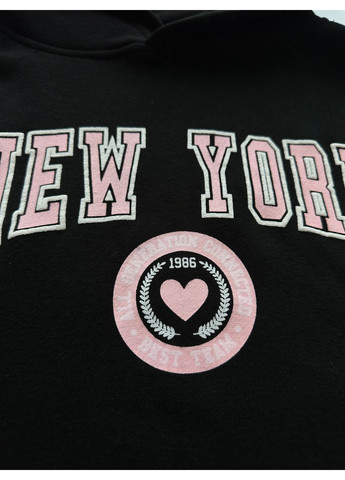 Худі утеплене для дівчини 3000-14 New York чорний 146см OVS (366971325)
