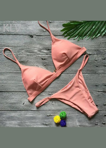 Розовый летний минималистичный купальник 80в/l розовый. No Brand