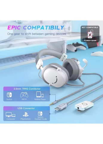 Игровые наушники H9 со съемным микрофоном pink Fifine (372481674)