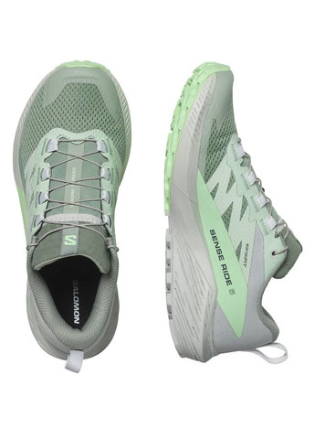 Жіночі Кросівки S473141 Зелений Тканина Salomon зелені демісезони (284116117)