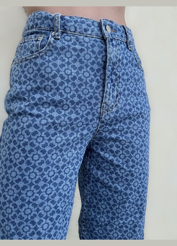 Джинсы Синие с принтом 292- Jennyfer - (292564206)