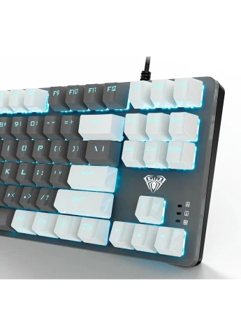 Клавиатура F3287 Keycap KRGD Blue USB UA White/Grey (6948391240688) Aula (313255317)