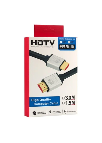 Кабель мультимедійний HDMI-HDMI 2.0V 1.5m 4K Premium (Ultra HD) Smart (369653757)