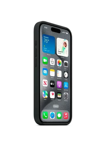 Чехол Silicone Case with MagSafe для Apple iPhone 15 Pro Black AAA [93260] No Brand (399558405)