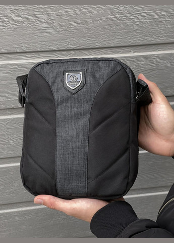 Барсетка темно-сірий меланж із чорним No Brand (330258869)