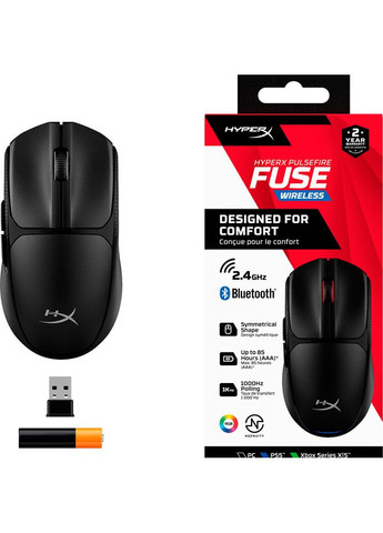 Мышь Pulsefire Fuse Black (A1KY6AA) HyperX (323238725)