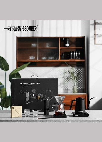 Подарунковий набір бариста 9 в 1 Assassin M1 Drip Coffee Set Чорний (CS7006B-OS) MHW-3BOMBER (333031939)