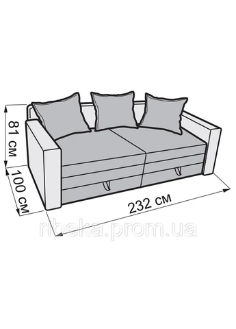 Розкладний викотний диван Лорд ТМ No Brand (325484406)
