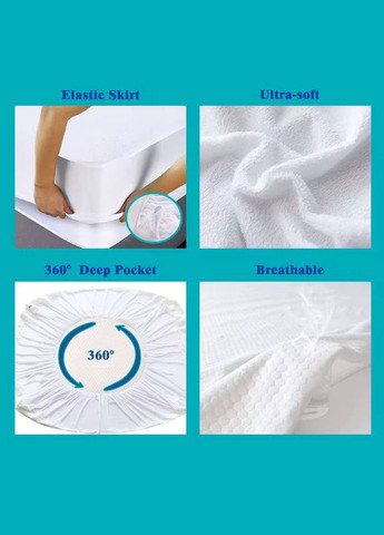 Наматрацник Водонепроникний чохол для ліжка з гумкою по периметру 140х190 см No Brand (335413476)