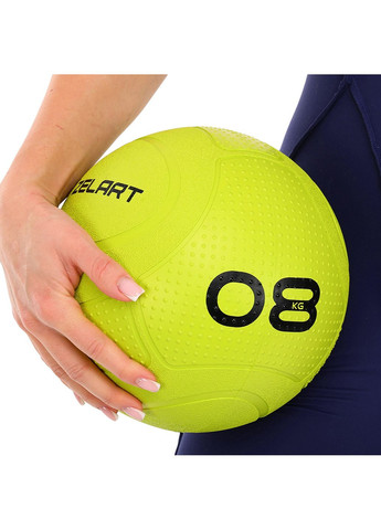 Слембол набивной мяч для кроссфита и фитнеса Slam Ball Mdbuddy Салатовый (вес 8 кг) FI-1774-8 Zelart (367617659)