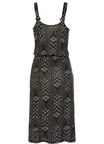 Черное повседневный платье Lascana с орнаментом