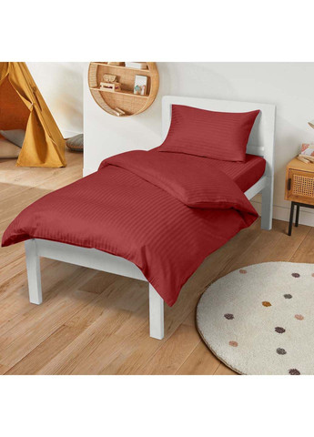Підліткова постіль сатин з простирадлом на гумці BURGUNDY 160х220 см Cosas (307477709)