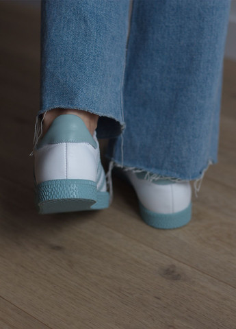 Кроссовки женские из натуральной кожи Газель Zlett 1212 белые демисезоны (317234925)