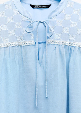 Светло-голубая демисезонная блуза Zara