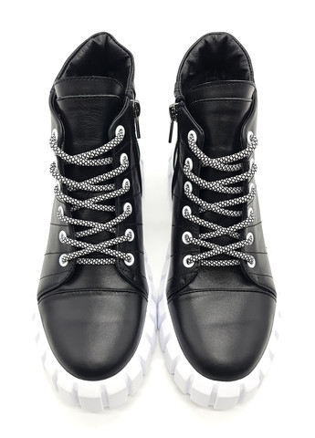 Осенние женские ботинки черные кожаные ms-19-1 235 мм(р) Maria Sonet