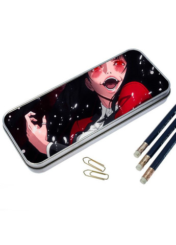 Пенал школьный для мальчика и девочки металлический Безумный азарт #008 7*18 см Silver No Brand (309154653)