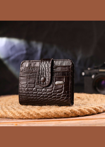 Интересный кошелек для мужчин из натуральной кожи с тиснением под крокодила 21689 Canpellini (298570725)
