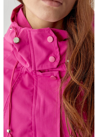 Вітровка вільного фасону на блискавці - пудра колір Lurex (361056903}