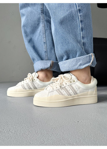 Бежеві Осінні кросівки чоловічі adidas campus x bad bunny beige adi-0507 адідас кампус No Brand