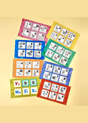 Настільна гра "Лото Абетка та цифри" (ПСД250) PSD250, 48 фішок Ubumblebees (303262863)