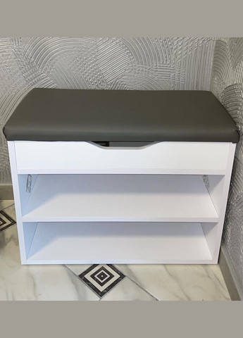 Тумба для обуви с сиденьем в белом цвете MS404 Markson MS404 біла (318473861)