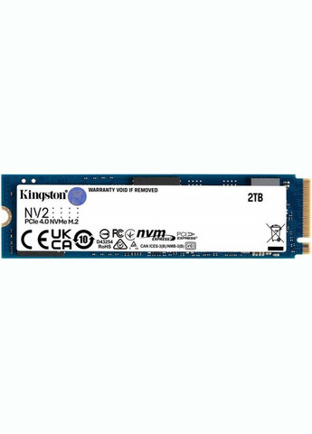 SSD накопитель M.2 2TB NV2 2280 PCIe 4.0 NVMe SSD (SNV2S/2000G) Kingston (278366769)