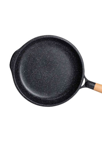 Алюминиевая сковорода 2,8 л с мраморным антипригарным покрытием Ø 28 см толстое дно MGC черный Jooki (358705604)