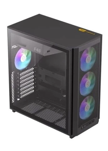 Корпус F46,, без БП, Mini Tower, ATX / Micro ATX / Mini ITX, Type-C / 2xUSB 3.0, макс. CPU - 169 мм / VGA - 350 мм, 4x120 мм GameMax (395352921)