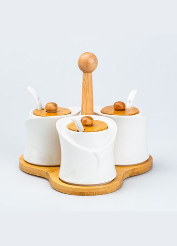 Набір баночок для спецій 3 штуки на підставці TS Kitchen (315637739)