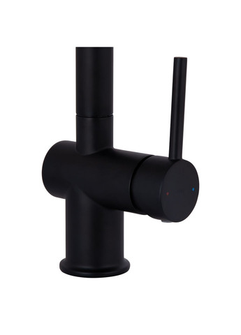 Змішувач для кухні Rozcesti з висувним виливом з підключенням для питної води QTROZ366BLM45940 Black Matt Qtap (322069711)