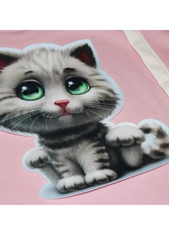 Нашивка тканевая фигурная "Кот с зелеными глазами" (4675) No Brand (369144366)