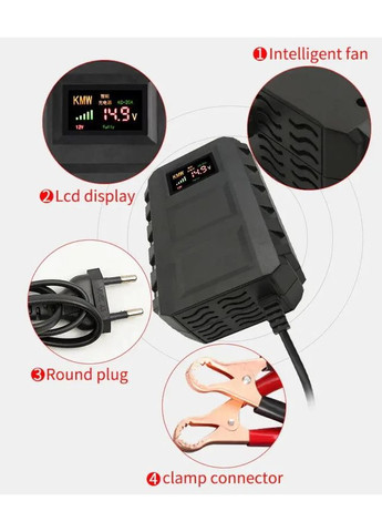 Розумний зарядний пристрій 14.6V 20A 8-10А для гелевих, кислотних, AGM, LiFePO4 LiitoKala (370263840)