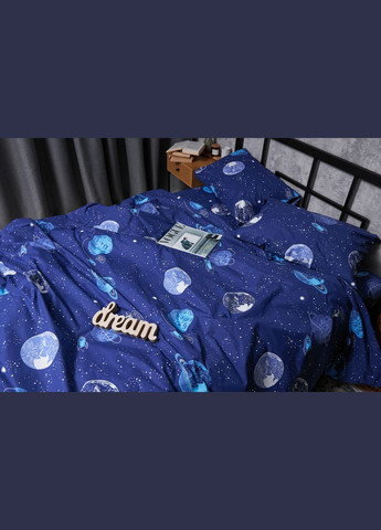 Комплект постельного белья Бязь Gold Люкс «» полуторный 143х210 наволочки 2х40х60 (MS-820004810) Moon&Star Planets (293147997)