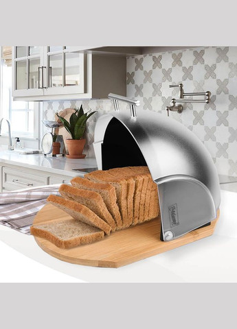 Хлібниця дерев'яна з пластиковою кришкою (MR-1678-BLACK) Maestro (334004505)