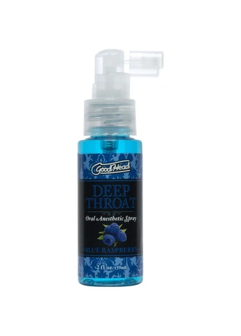 Спрей для мінету GoodHead DeepThroat Spray - Blue Raspberry 59 мл для глибокого мінету Doc Johnson (315339997)