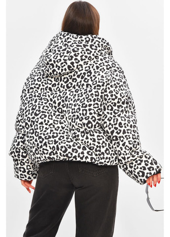 Біла демісезонна куртка жіноча демісезонна білого кольору з принтом Let's Shop