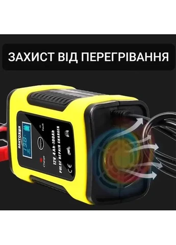 Зарядное устройство для авто аккумулятора Autozyx 12V, 6А, 4-100Ah бустер для запуска авто No Brand (390186800)