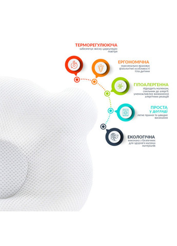 Подушка "Ведмедик PAPAELLA" 20х27 см дитяча (ортопедична) IDEIA (332163871)