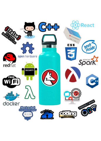 Стікерпак вінілові наклейки МЕРЕЖА програмування. Набір No Brand (323141455)