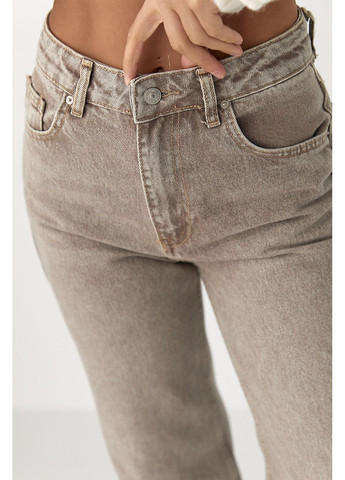 Широкие прямые джинсы с высокой посадкой Lurex - (360976996)