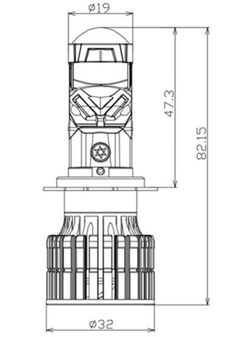 Автомобільні LED світлодіодні лінзи LED GL-01 6K H7 Decker (372482240)