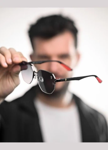 Стильні чоловічі сонцезахисні окуляри Ray Ban Ferrary чорні Freedom (323457011)