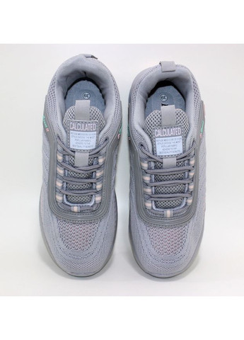 Летние женские текстильные кроссовки Fashion серые (350197389)