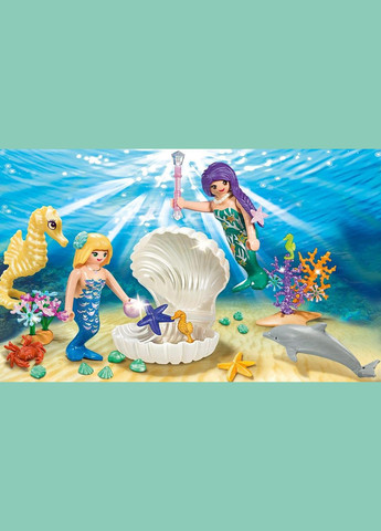 Игровой набор Magical Mermaids Carry Case; with Hair Clips & Accessories чемоданчик с куколками и аксессуарами Playmobil (282964509)